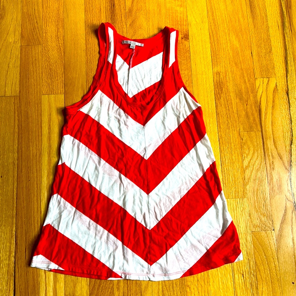 Gap Chevron Orange Stripe Tank Top